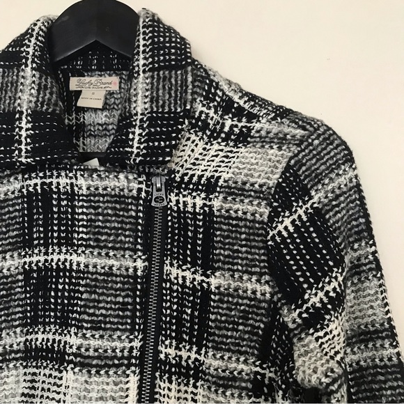 NWT Lucky Brand Harper Sweater Tweed Moto Jacket - Picture 4 of 10